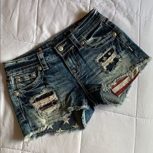 Miss Me American Flag Shorts
